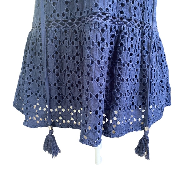 Daniel Rainn Navy Layered Eyelet Tank Top S - Picture 11 of 14